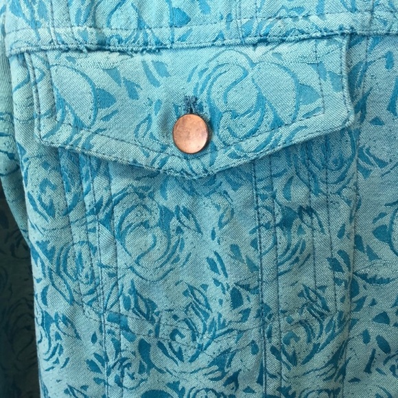 Coldwater Creek Blue Ruffle Jacket - Picture 3 of 7